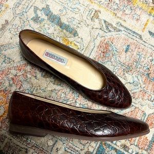 Vintage | Bandolino rich brown leather made in Brazil flats